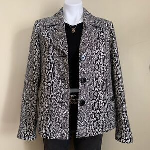 Jones New York Snake Print Blazer mixed print